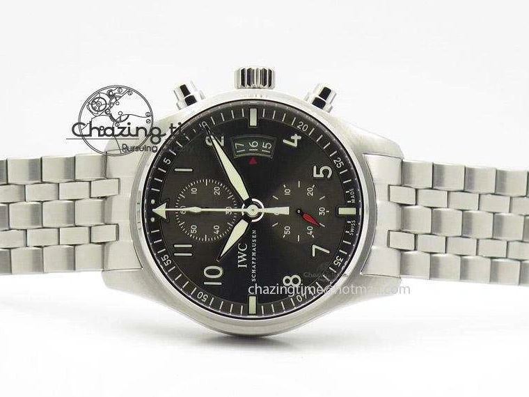 MIROTIME 0305 Pilot Spitfire Chrono ZF Best Edition Gray Dial On SS Bracelet A WrinkleFree 7357